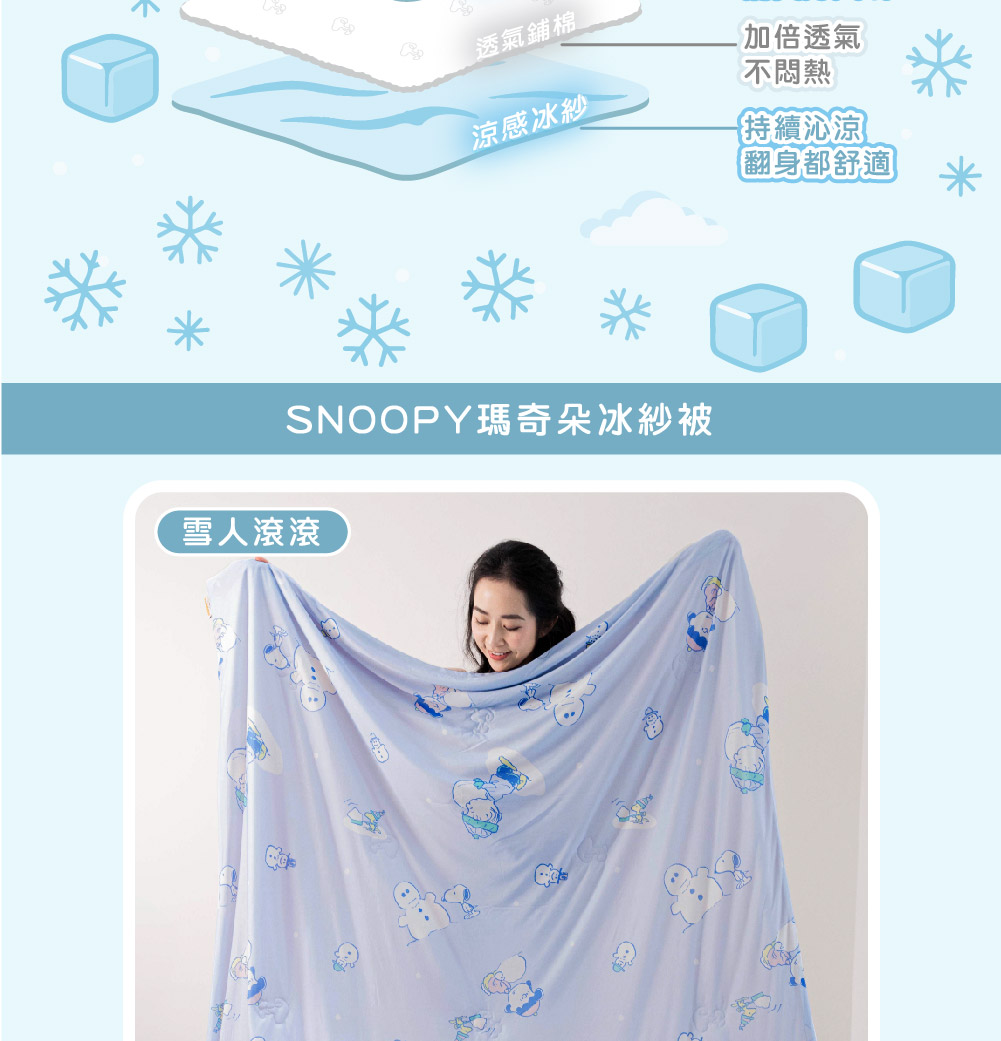 SNOOPY瑪奇朵冰絲被4