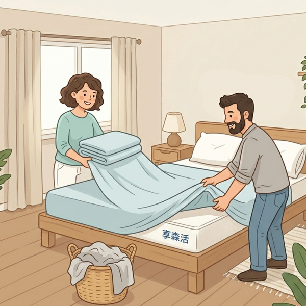 使用保潔墊： 隔離汗水、皮屑與髒汙，這對乳膠與記憶棉等易損材質尤為重要。